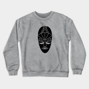 Arfican tribal black mask Crewneck Sweatshirt